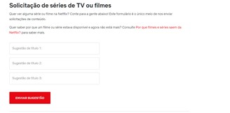 Peça mais conteúdos à Netflix