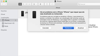 Restauração do iPhone.