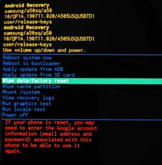 Resetando o Android.