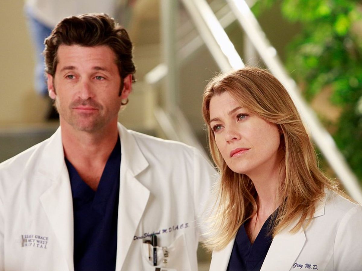 Patrick Dempsey e Ellen Pompeo em Grey's Anatomy.
