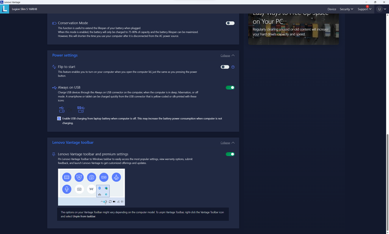 Software Lenovo Vantage 5