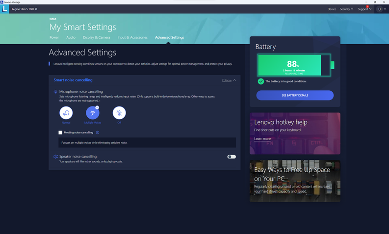 Software Lenovo Vantage 7