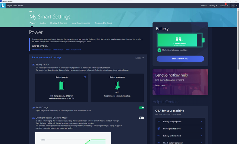 Software Lenovo Vantage 4
