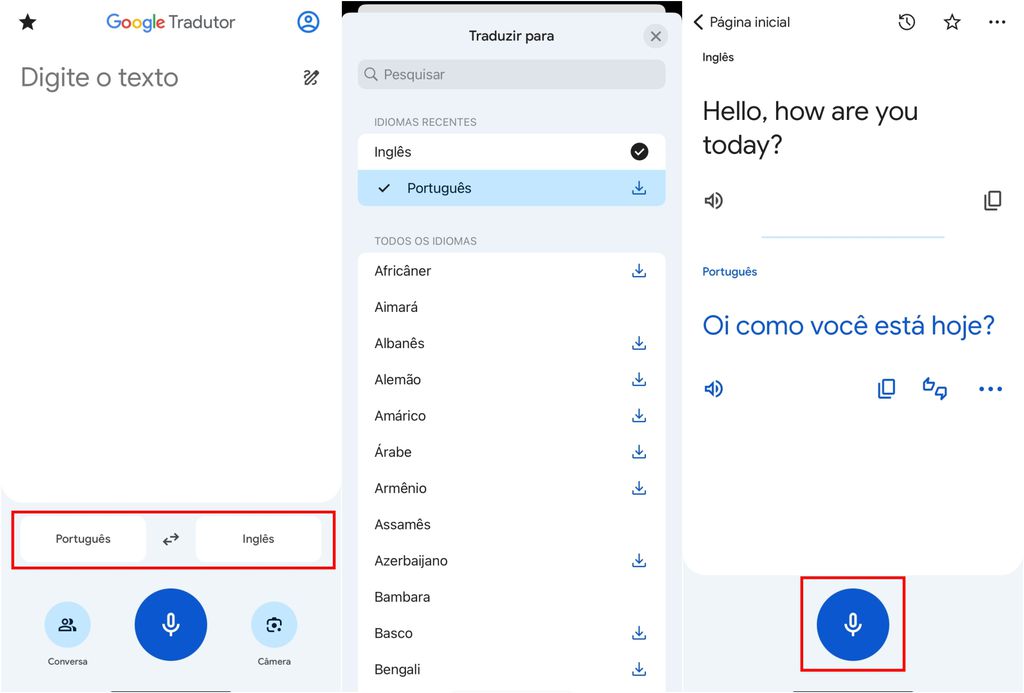 Há versão do Google Tradutor para aparelhos da Apple (Imagem: Captura de tela/Guilherme Haas/Canaltech)