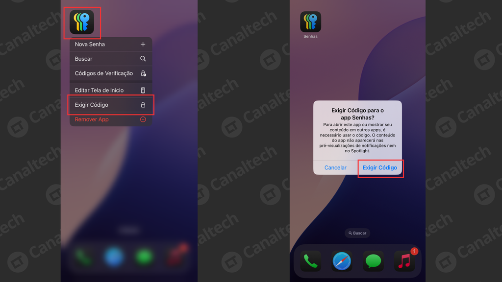 Como proteger apps com senha no iOS 18 (Imagem: Captura de tela/André Magalhães/Canaltech)